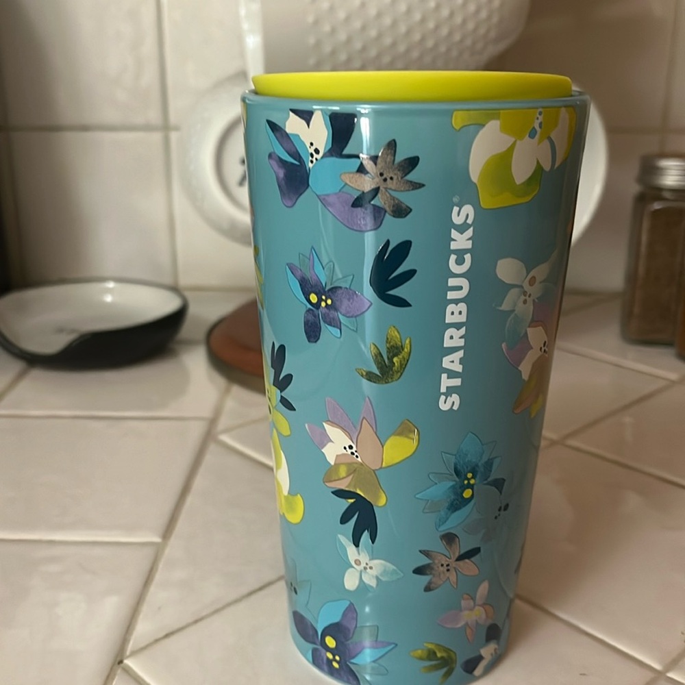 Starbucks ceramic floral mug